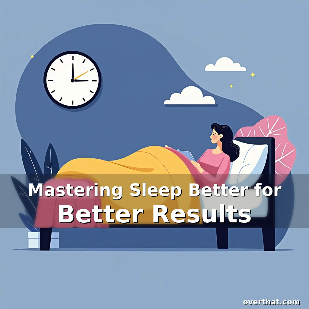 Read more about the article Mastering Sleep Better for Better Results
