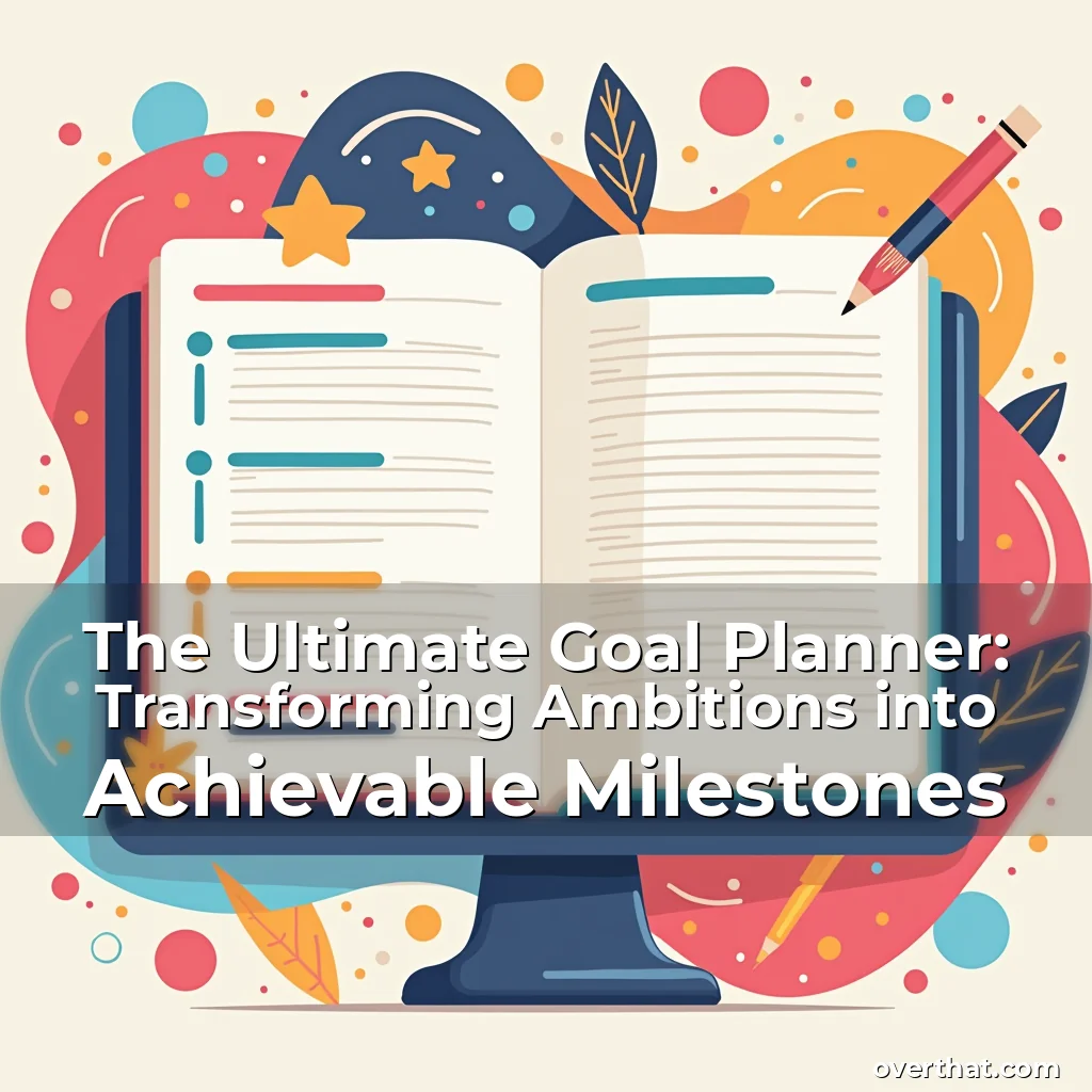 Read more about the article The Ultimate Goal Planner: Transforming Ambitions into Achievable Milestones