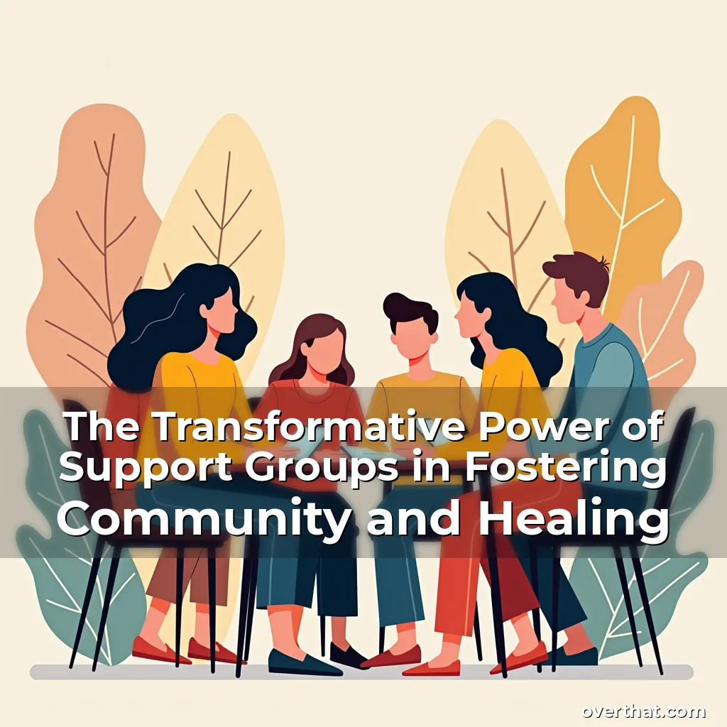 Read more about the article The Transformative Power of Support Groups in Fostering Community and Healing